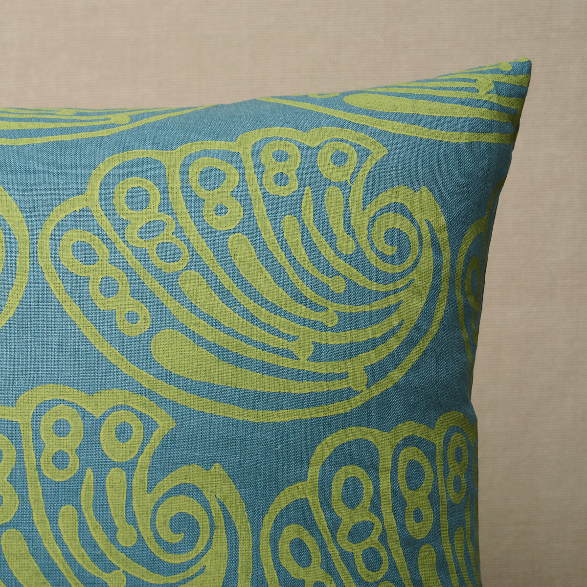 Purchase So18275105 | Ramsgate Hand Block Pillow, Seaweed - Schumacher Pillows
