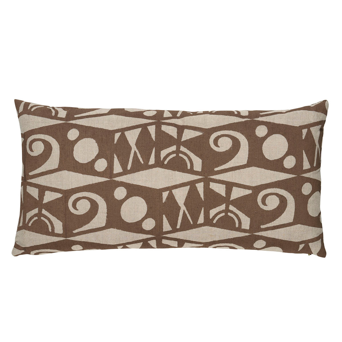 Purchase So18276018 | Tarot Hand Block Pillow, Brown - Schumacher Pillows