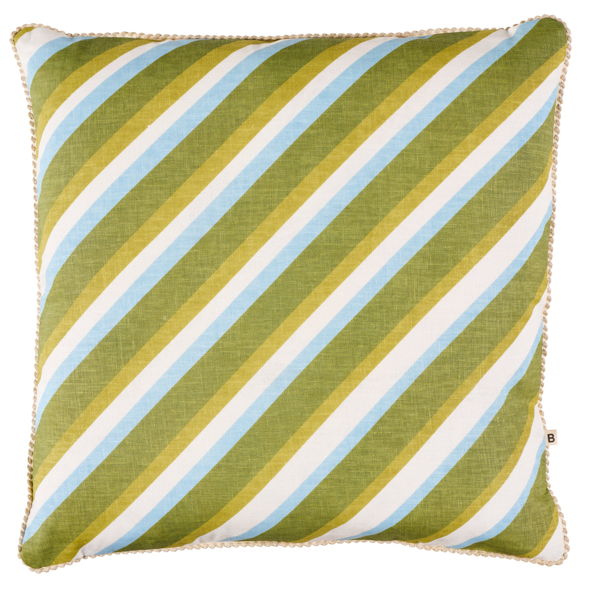 Purchase So251005 | Dina Stripe 20" Pillow, Khaki - Schumacher Pillows