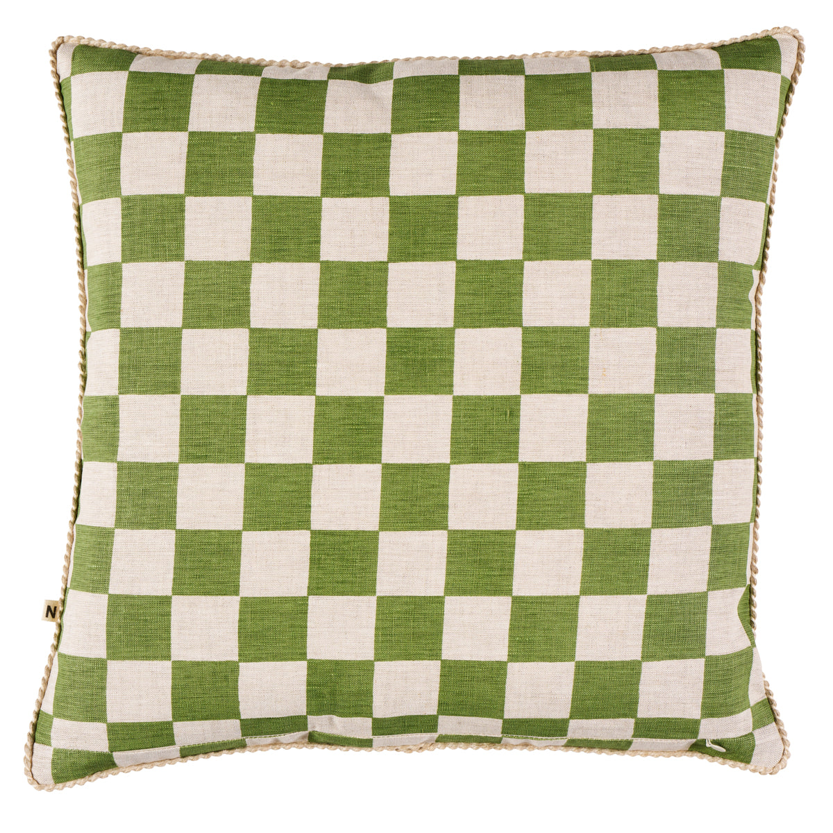 Purchase So253005 | Small Checkers 20" Pillow, Thyme - Schumacher Pillows