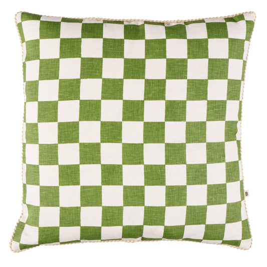 Purchase So253005 | Small Checkers 20" Pillow, Thyme - Schumacher Pillows