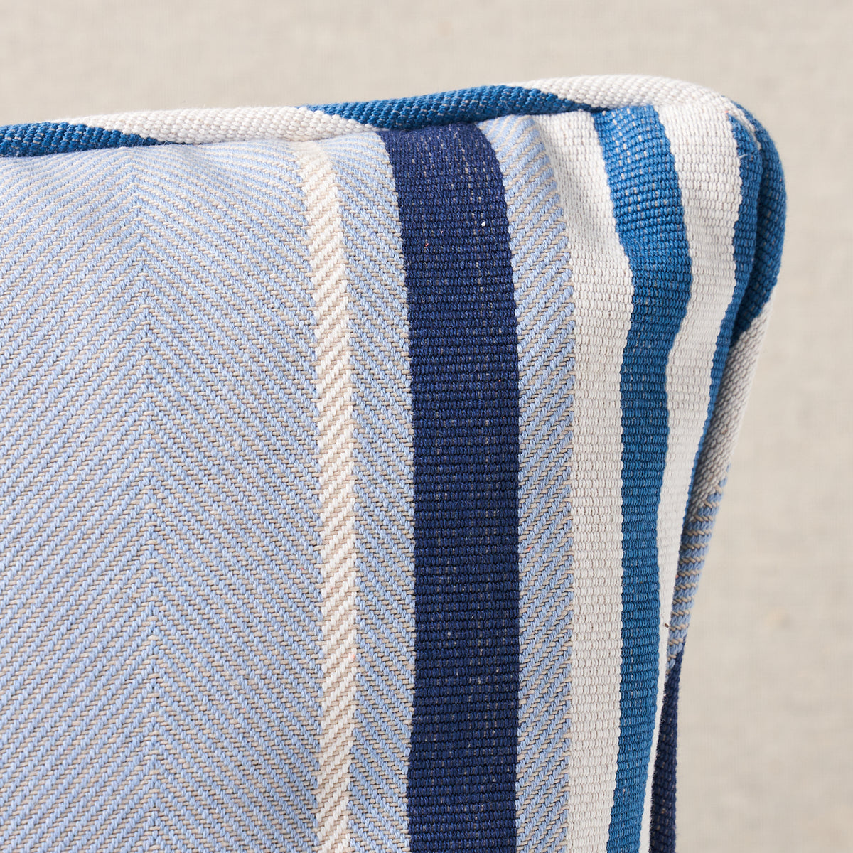 Purchase So6601418 | Minzer Cotton Stripe Pillow, Blue - Schumacher Pillows