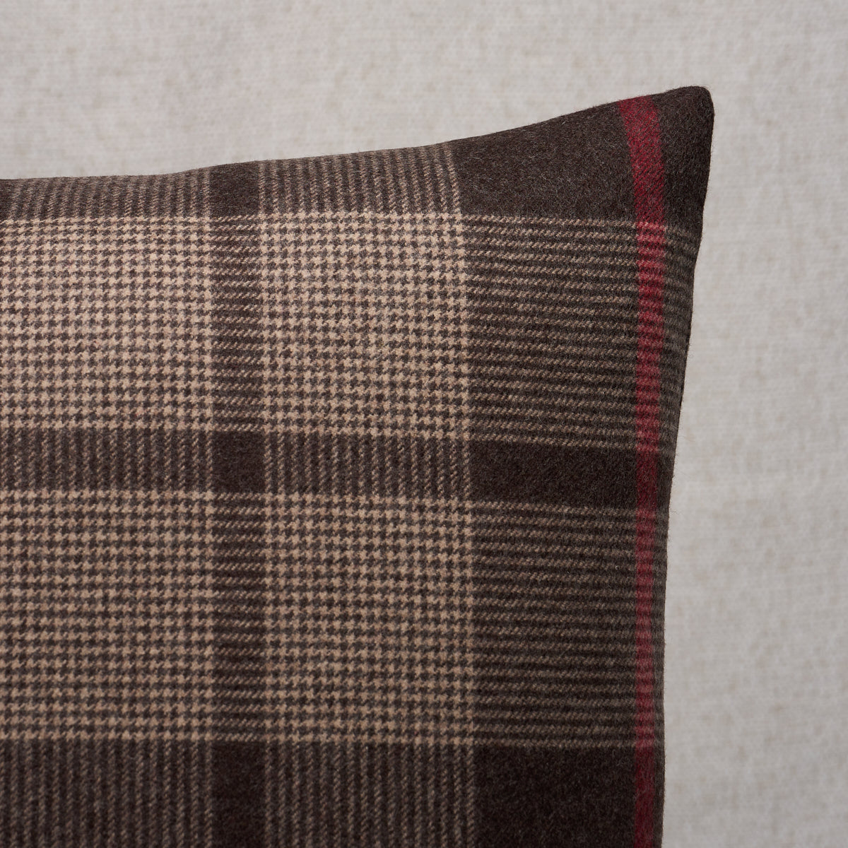 Purchase So6666204 | Montana Wool Plaid Pillow, Java - Schumacher Pillows