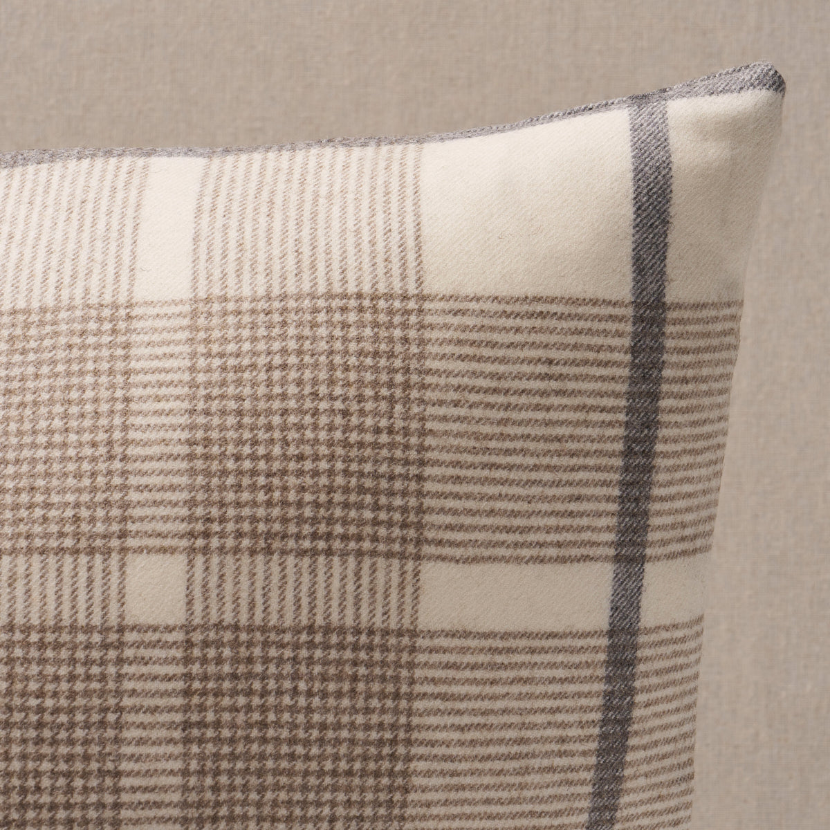Purchase So6666404 | Montana Wool Plaid Pillow, Neutral - Schumacher Pillows