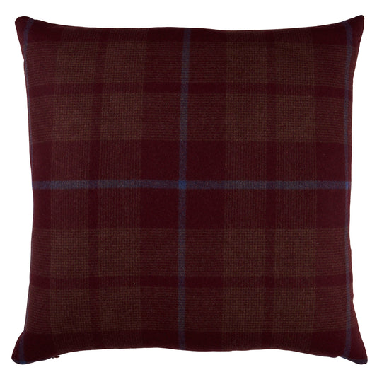 Purchase So6666504 | Montana Wool Plaid Pillow, Burgundy - Schumacher Pillows