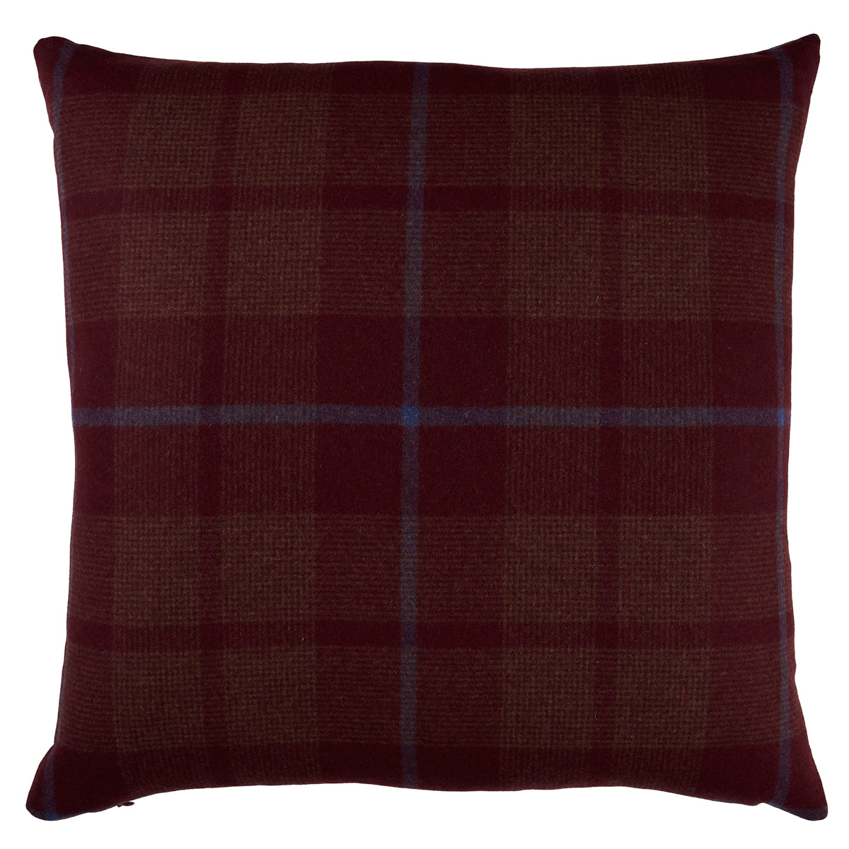Purchase So6666505 | Montana Wool Plaid Pillow, Burgundy - Schumacher Pillows