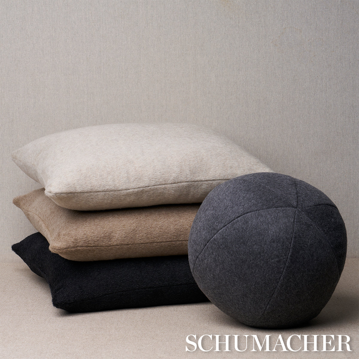 Purchase So6713404 | Dixon Mohair Pillow, Stone - Schumacher Pillows