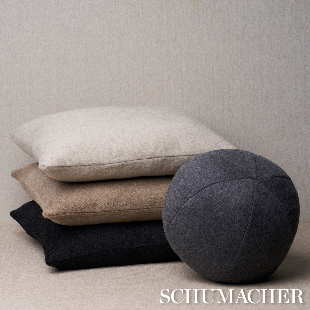 Purchase So6713605 | Dixon Mohair Pillow, Carbon - Schumacher Pillows