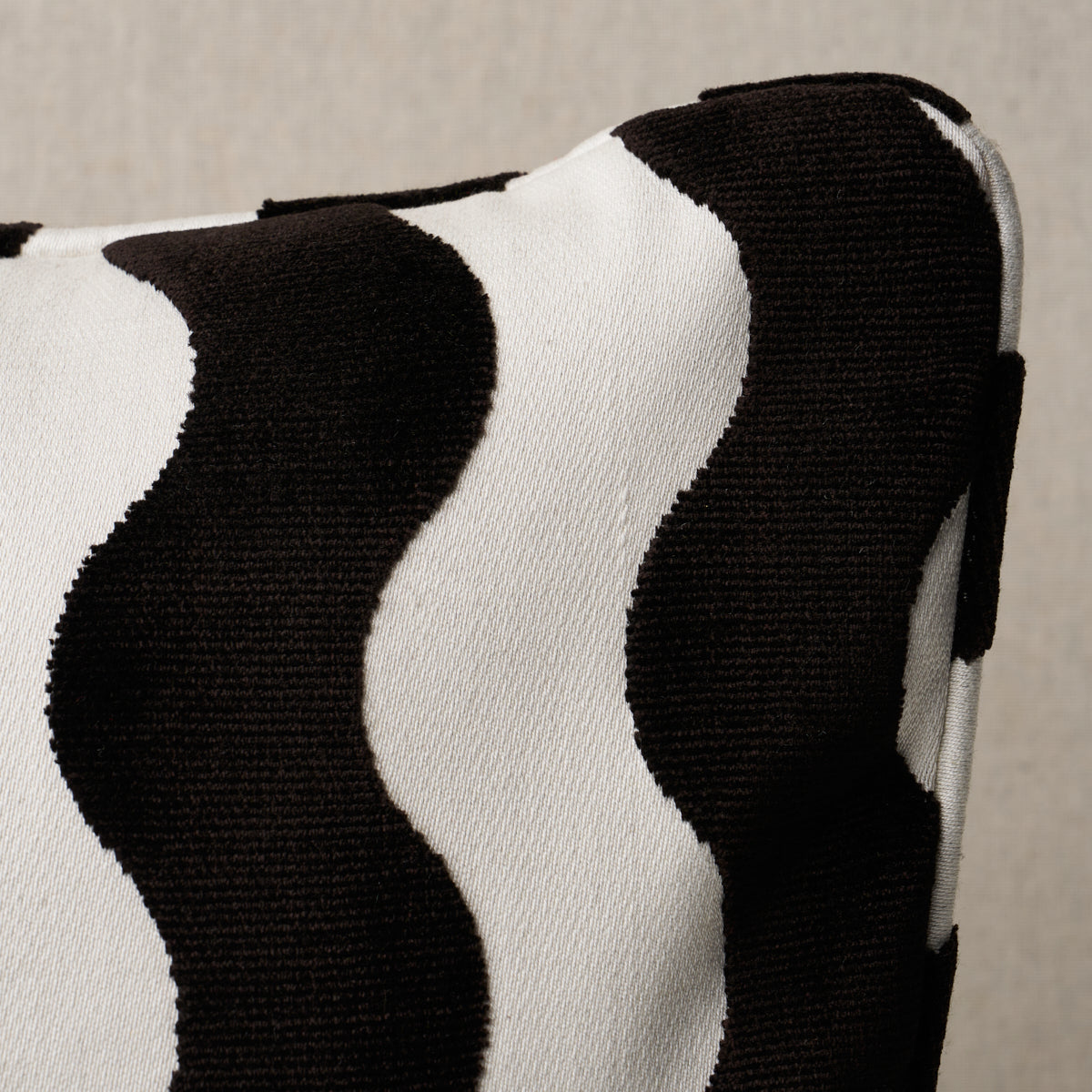 Purchase So6942018 | The Wave Pillow, Black - Schumacher Pillows