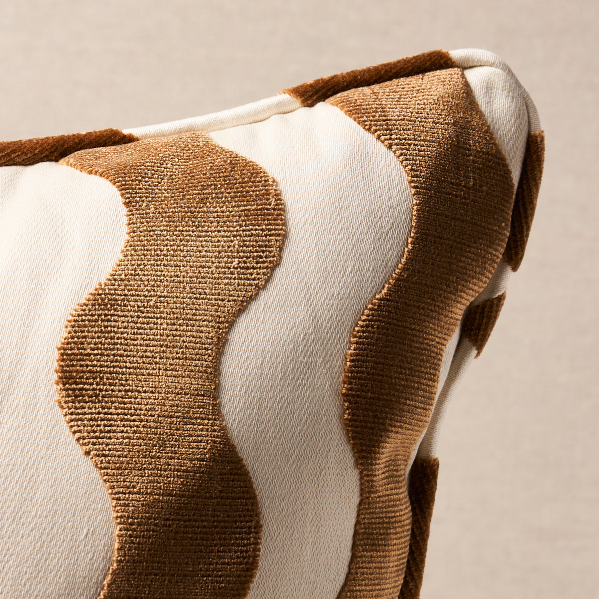 Purchase So6942606 | The Wave Pillow, Camel - Schumacher Pillows