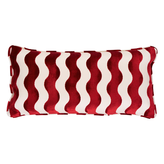 Purchase So6942718 | The Wave Pillow, Red - Schumacher Pillows