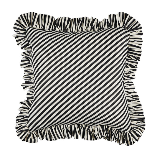 Purchase So7134006 | Brigitte Stripe Pillow, Black - Schumacher Pillows