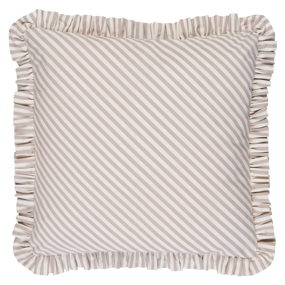 Purchase So7134302 | Brigitte Stripe Pillow, Taupe - Schumacher Pillows