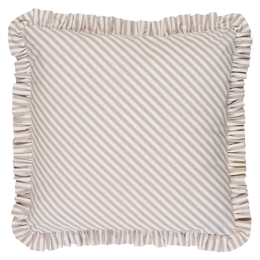 Purchase So7134304 | Brigitte Stripe Pillow, Taupe - Schumacher Pillows