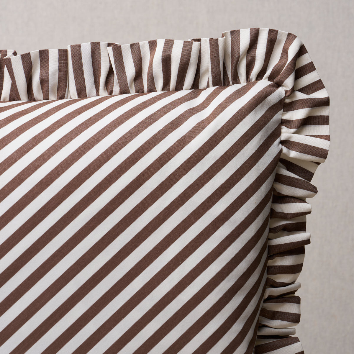 Purchase So7134703 | Brigitte Stripe Pillow, Brown - Schumacher Pillows