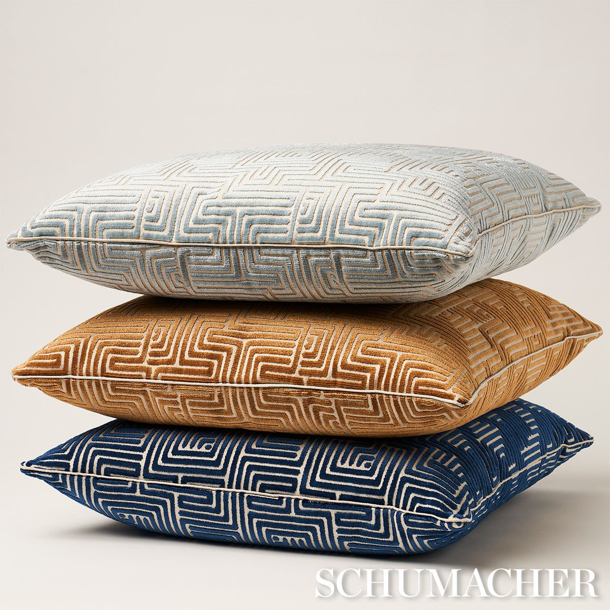 Purchase So7295406 | Lisboa Velvet Pillow, Sky - Schumacher Pillows