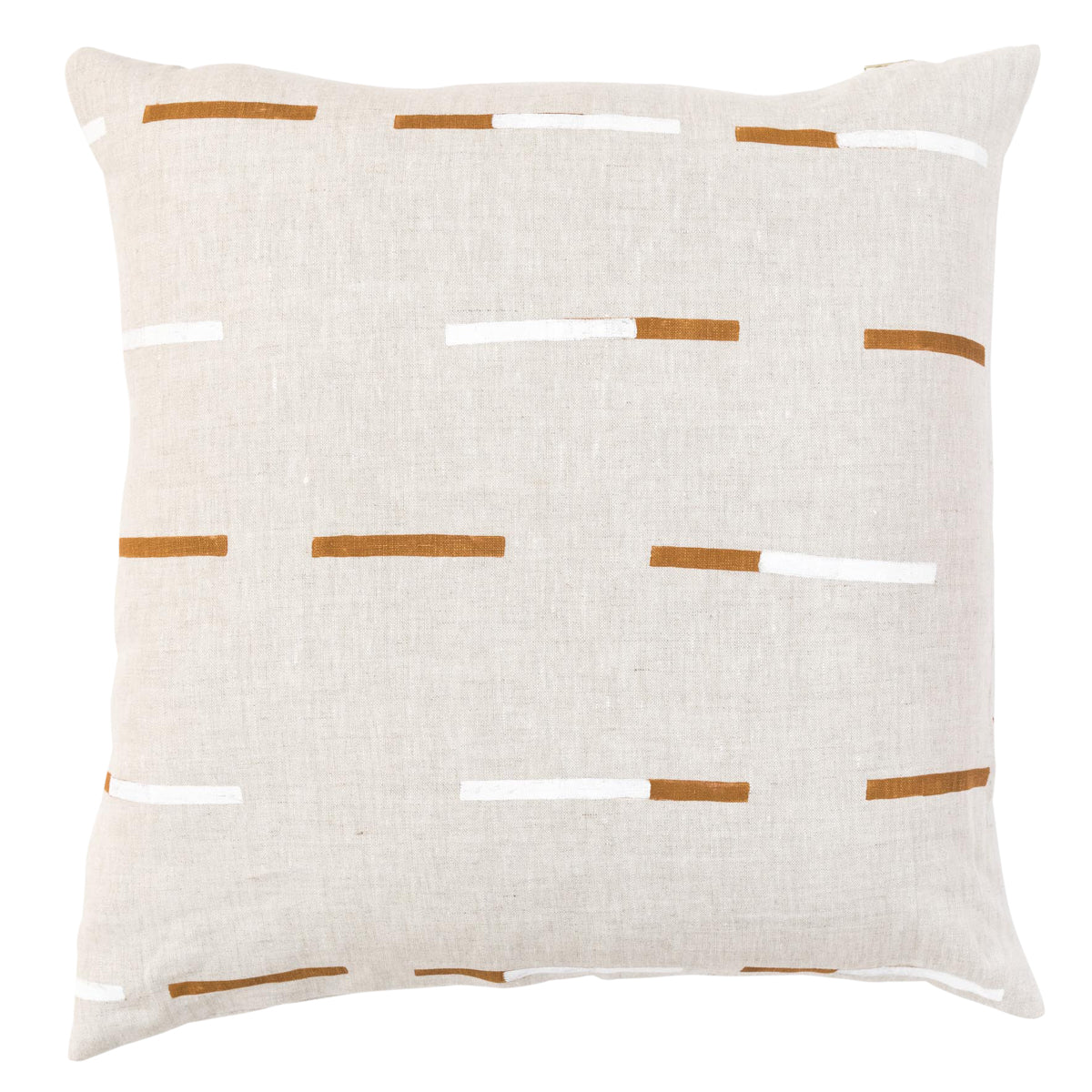 Purchase So7403006 | Overlapping Dashes Pillow, Brown & White - Schumacher Pillows