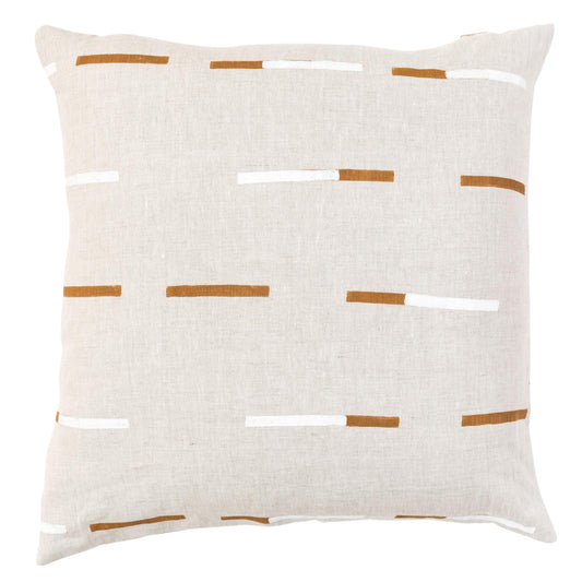Purchase So7403006 | Overlapping Dashes Pillow, Brown & White - Schumacher Pillows