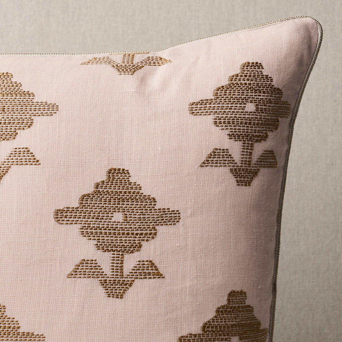 Purchase So7416104 | Rubia Embroidery Pillow, Blush - Schumacher Pillows