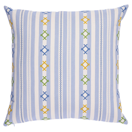 Purchase So7446205 | Rhodes Stripe Pillow, Sky - Schumacher Pillows
