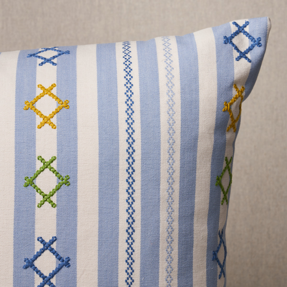 Purchase So7446206 | Rhodes Stripe Pillow, Sky - Schumacher Pillows