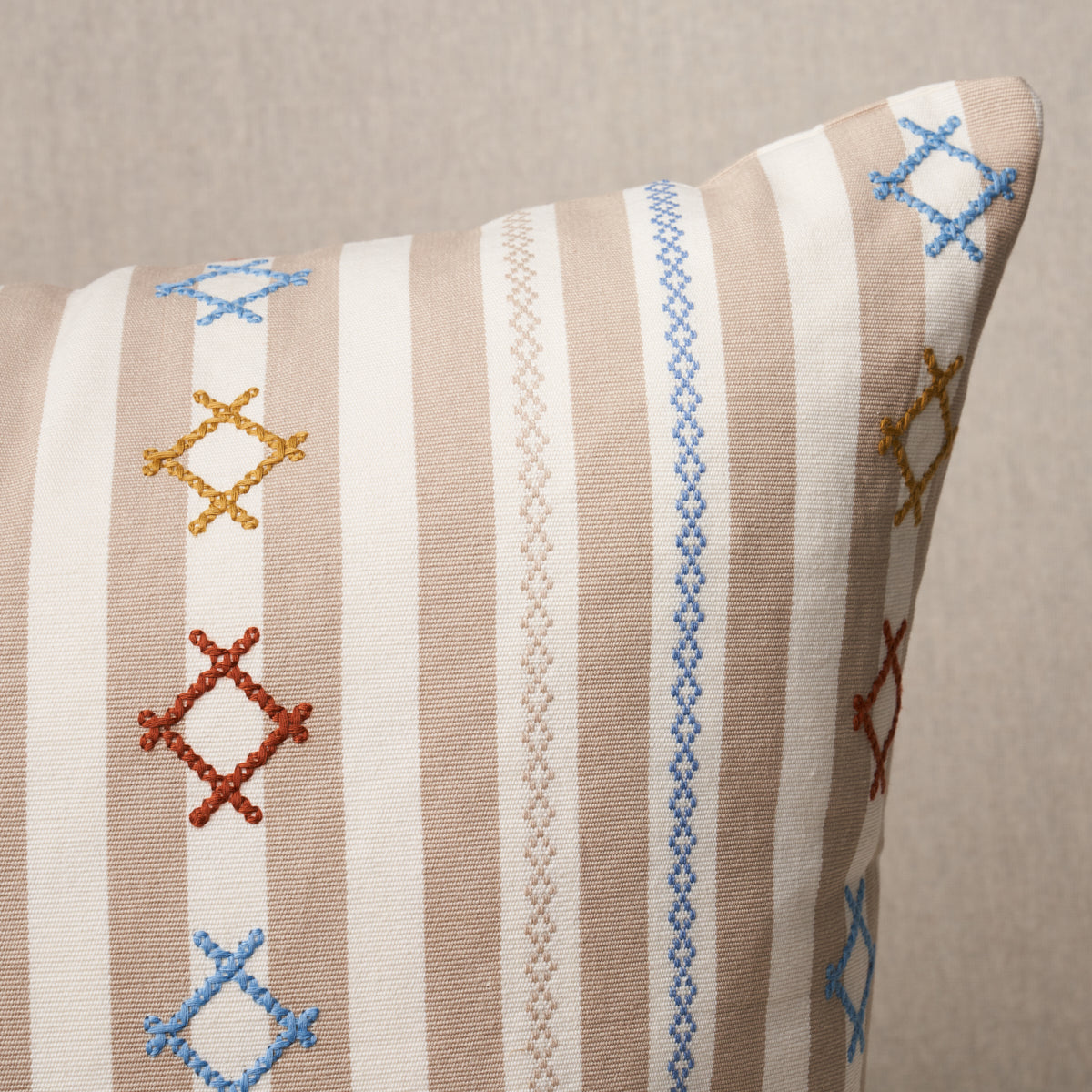 Purchase So7446306 | Rhodes Stripe Pillow, Neutral - Schumacher Pillows