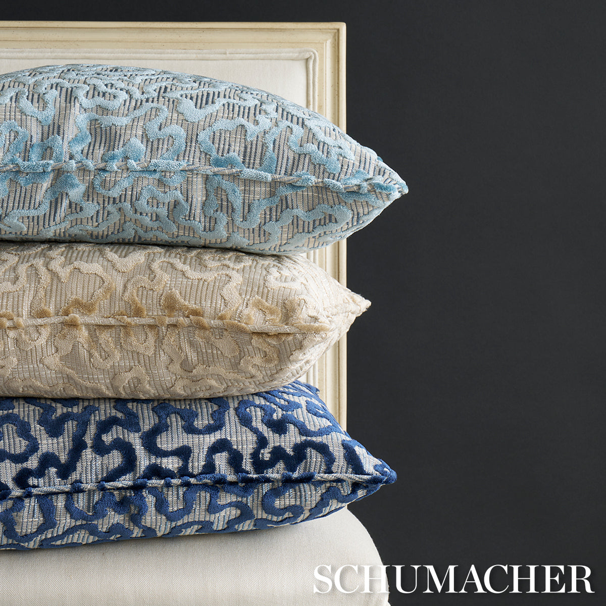 Purchase So7522404 | Janis Velvet Pillow, Champagne - Schumacher Pillows