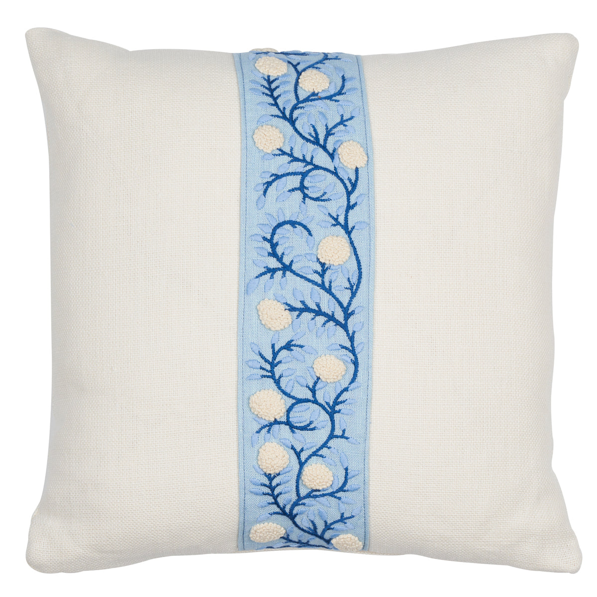 Purchase So7629403 | Ashoka Pillow, Ivory & Blue - Schumacher Pillows