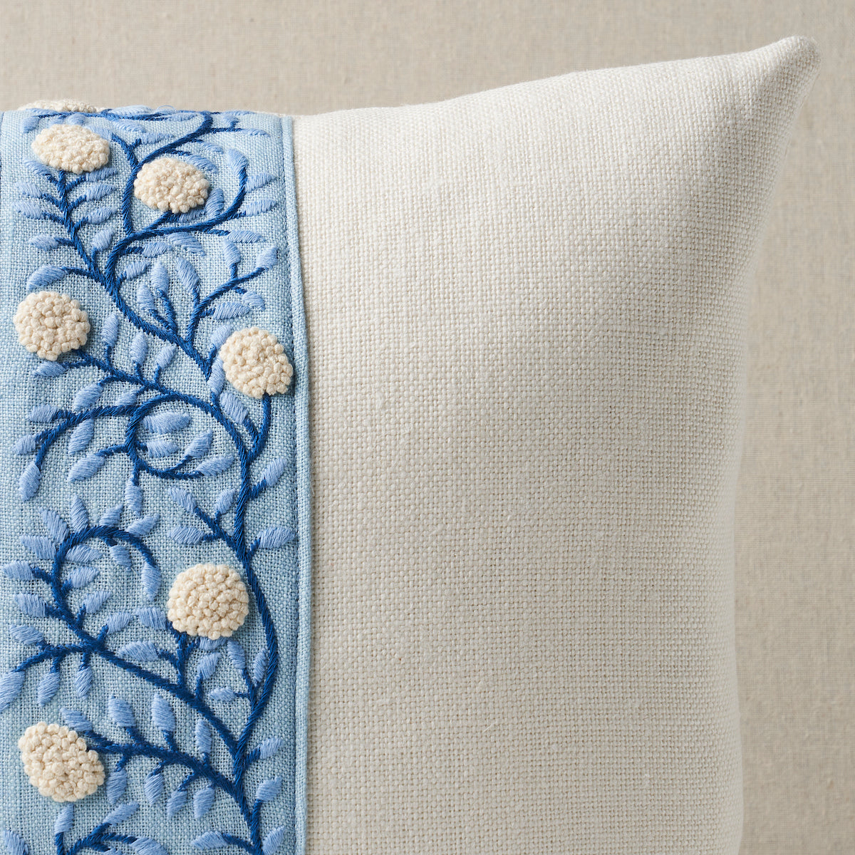 Purchase So7629404 | Ashoka Pillow, Ivory & Blue - Schumacher Pillows