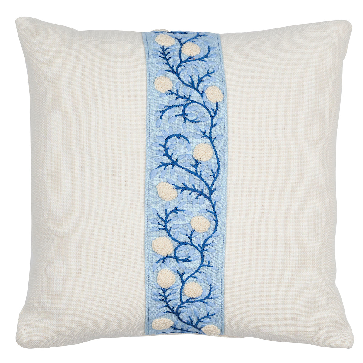 Purchase So7629404 | Ashoka Pillow, Ivory & Blue - Schumacher Pillows