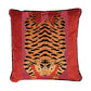 Purchase So7723104 | Jokhang Tiger Velvet Pillow, Red & Pink - Schumacher Pillows