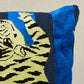 Purchase So7723404 | Jokhang Tiger Velvet Pillow, Blue - Schumacher Pillows
