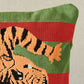 Purchase So7723515 | Jokhang Tiger Velvet Pillow, Red & Green - Schumacher Pillows