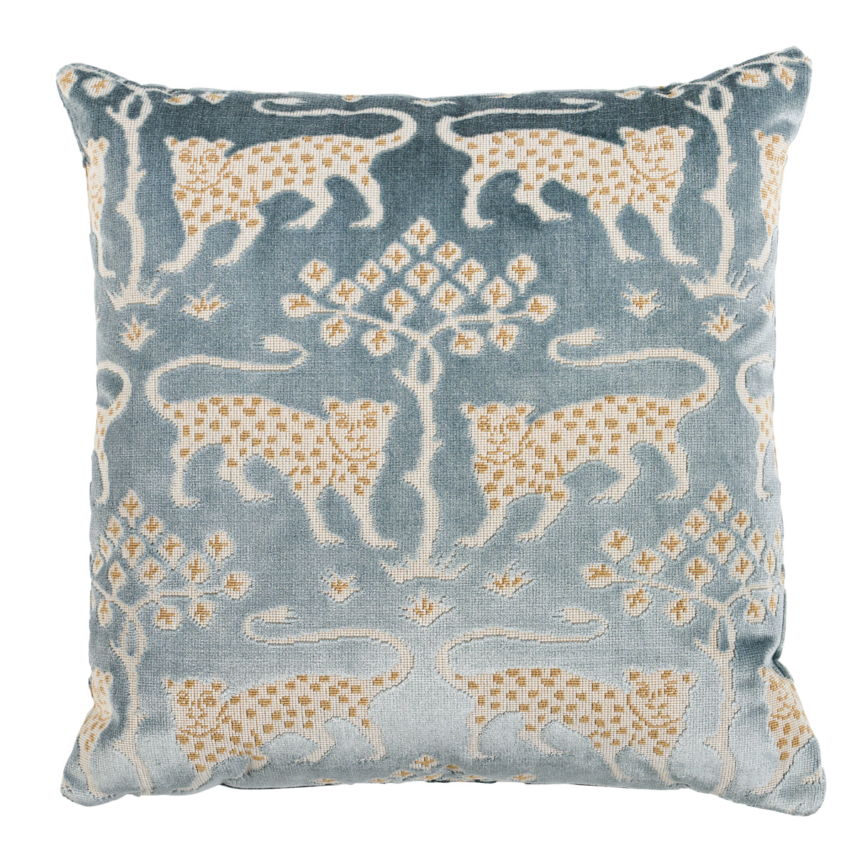 Purchase So8008004 | Woodland Leopard Velvet Pillow, Mineral - Schumacher Pillows