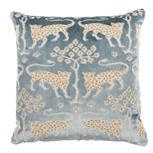 Purchase So8008004 | Woodland Leopard Velvet Pillow, Mineral - Schumacher Pillows