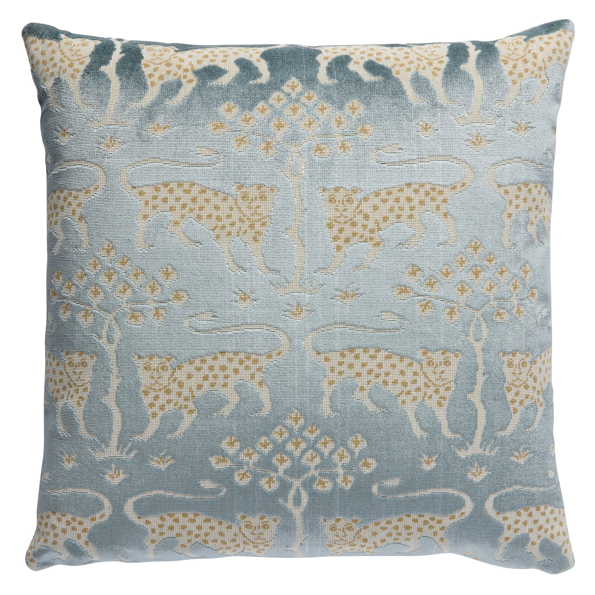 Purchase So8008006 | Woodland Leopard Velvet Pillow, Mineral - Schumacher Pillows