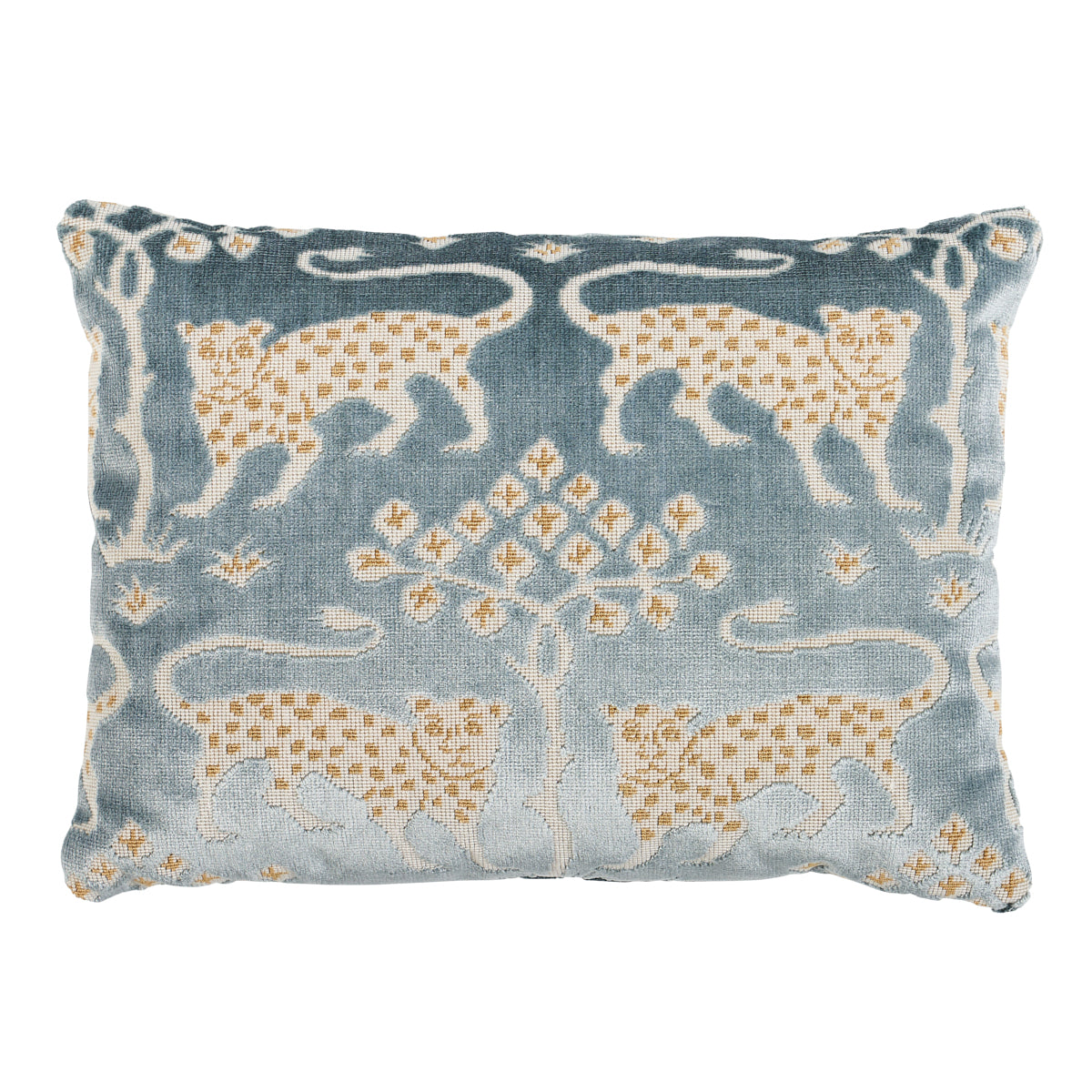 Purchase So8008012 | Woodland Leopard Velvet Pillow, Mineral - Schumacher Pillows
