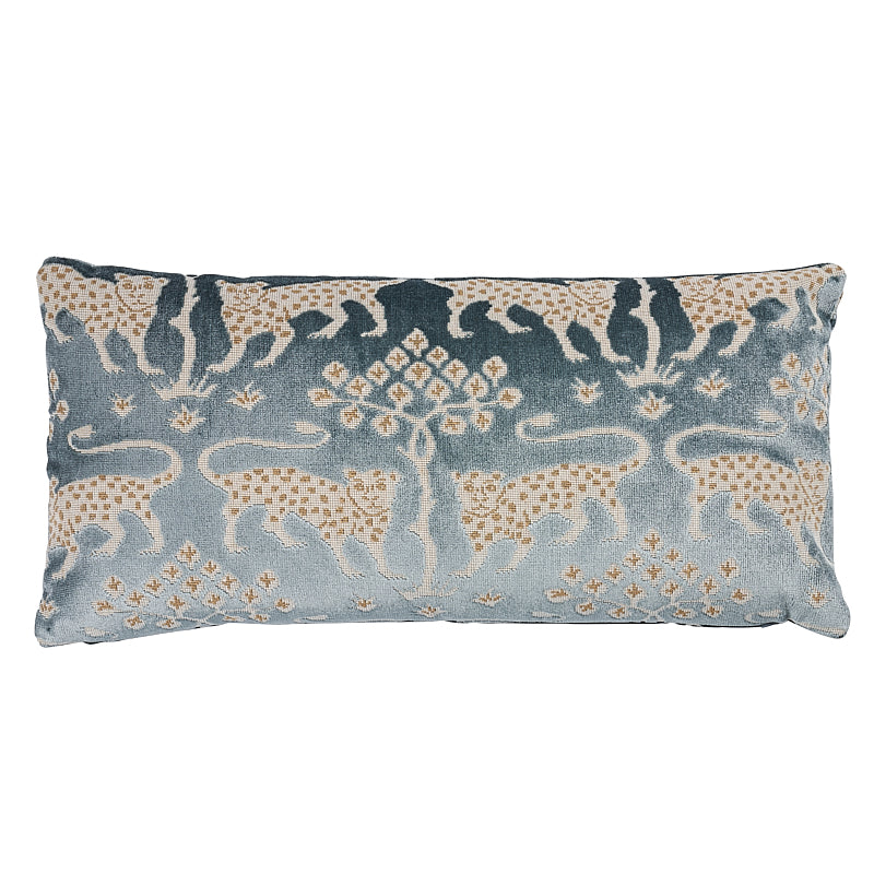 Purchase So8008018 | Woodland Leopard Velvet Pillow, Mineral - Schumacher Pillows