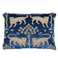 Purchase So8008212 | Woodland Leopard Velvet Pillow, Sapphire - Schumacher Pillows