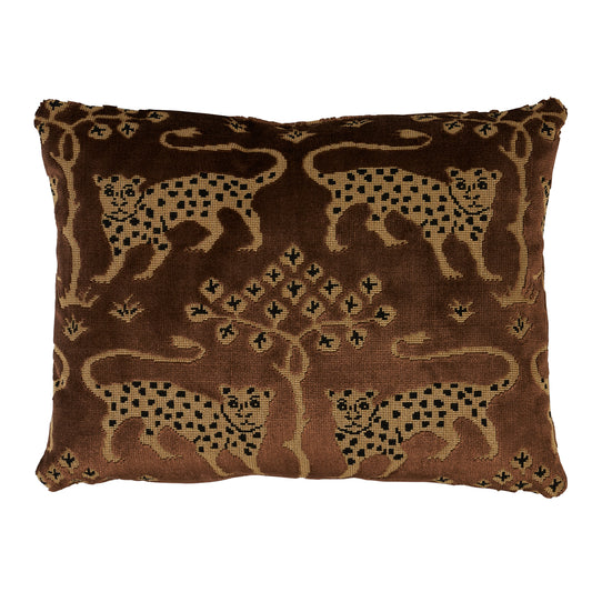 Purchase So8008312 | Woodland Leopard Velvet Pillow, Sepia - Schumacher Pillows