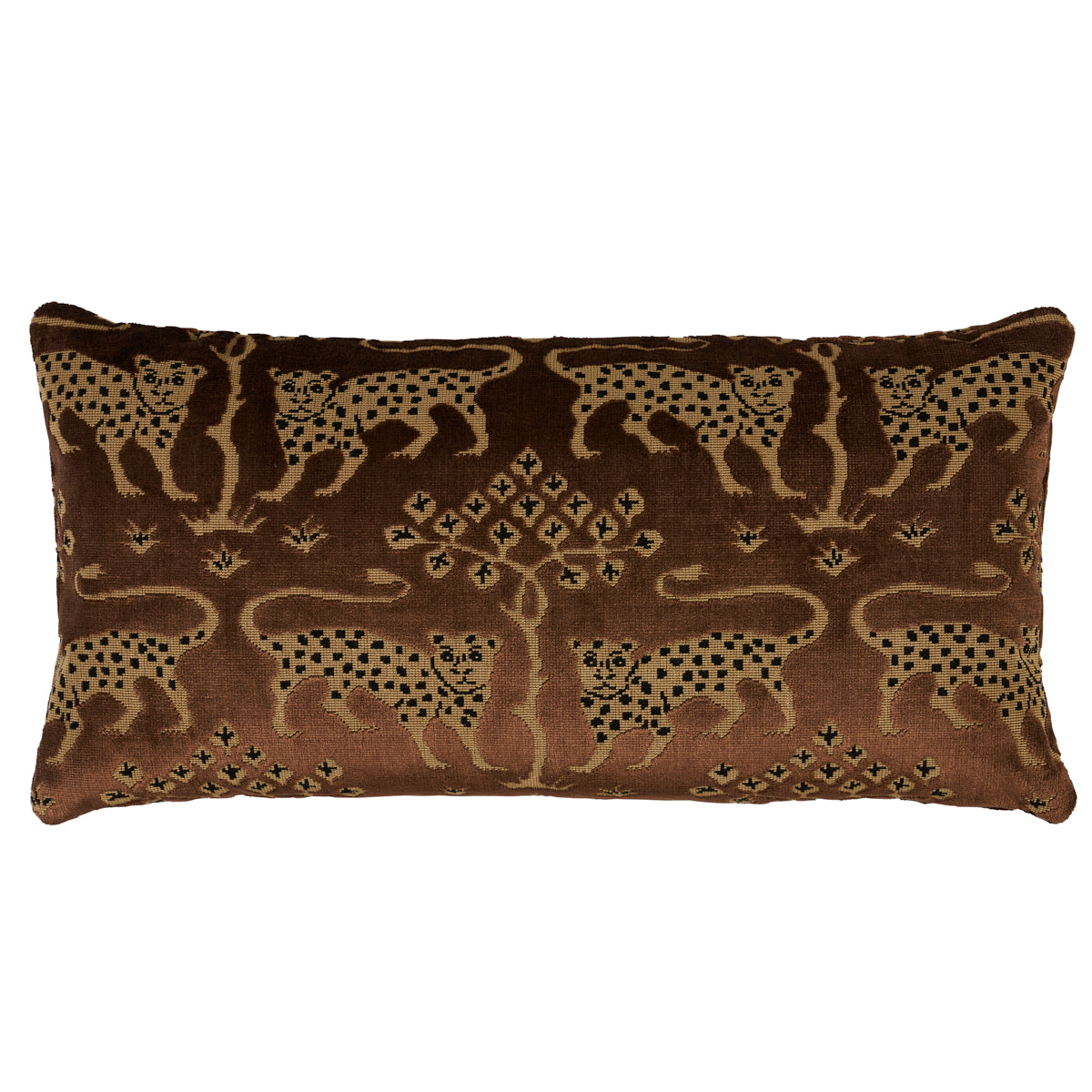 Purchase So8008318 | Woodland Leopard Velvet Pillow, Sepia - Schumacher Pillows