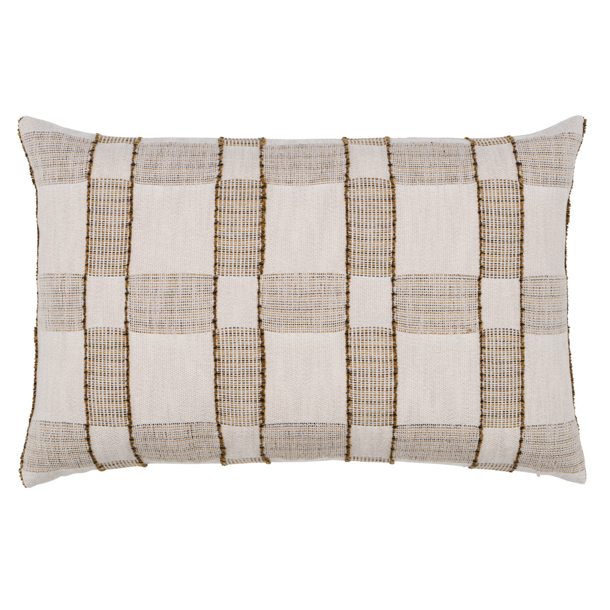 Purchase So8016117 | Elko Plaid Pillow, Straw - Schumacher Pillows