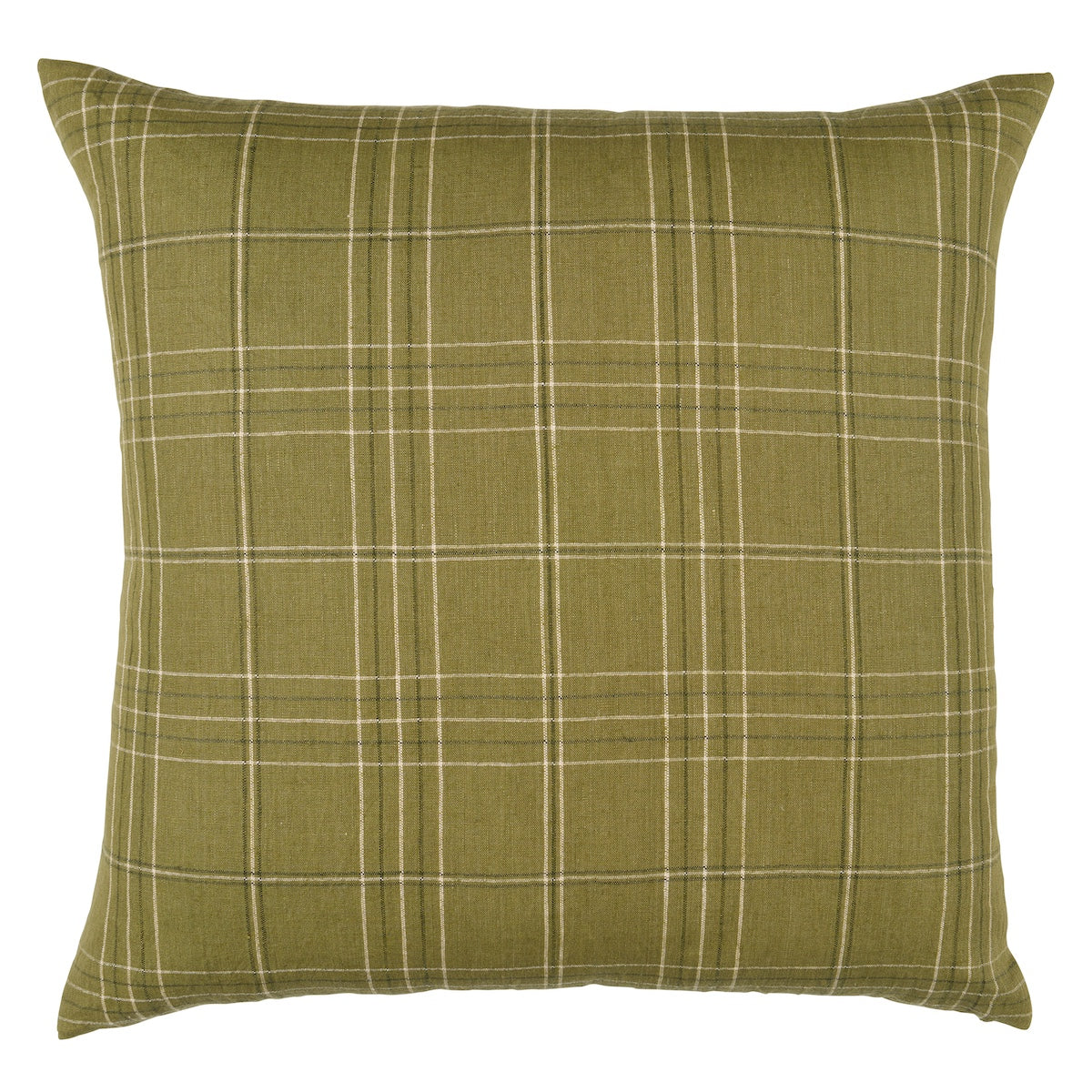 Purchase So8030307 | Nils Plaid Linen Pillow, Grass - Schumacher Pillows