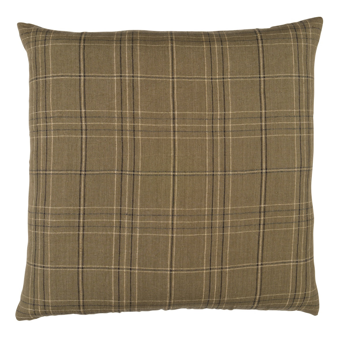 Purchase So8030407 | Nils Plaid Linen Pillow, Lichen - Schumacher Pillows