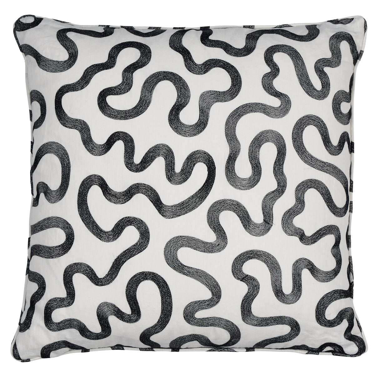 Purchase So8079104 | Riley Pillow, Black On Ivory - Schumacher Pillows