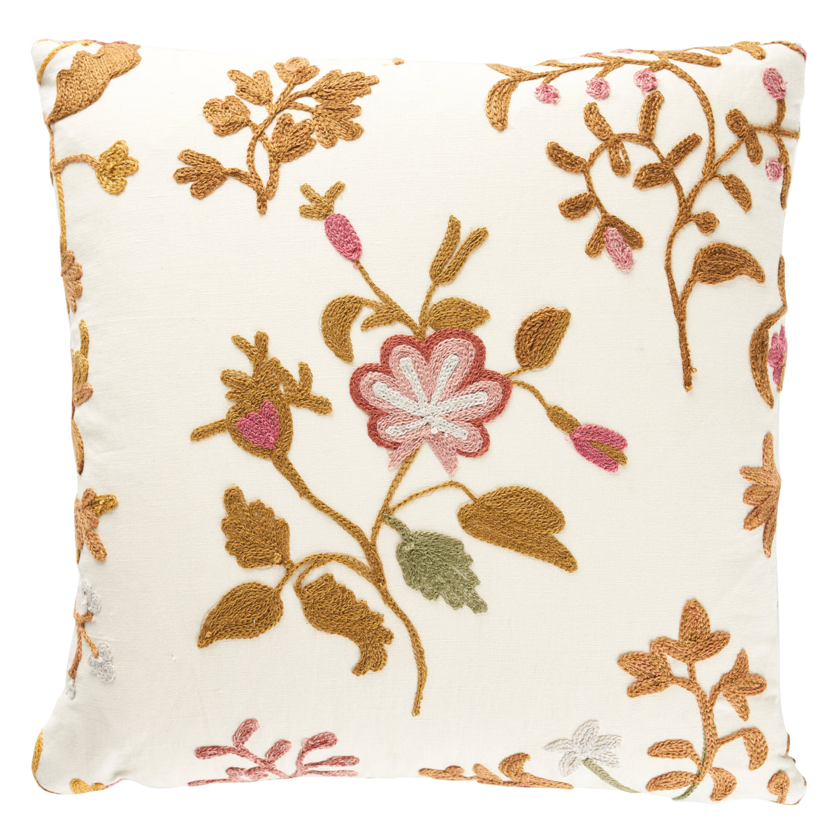 Purchase So814300302 | Raleigh Crewel Embroidery Pillow C, Autumn - Schumacher Pillows