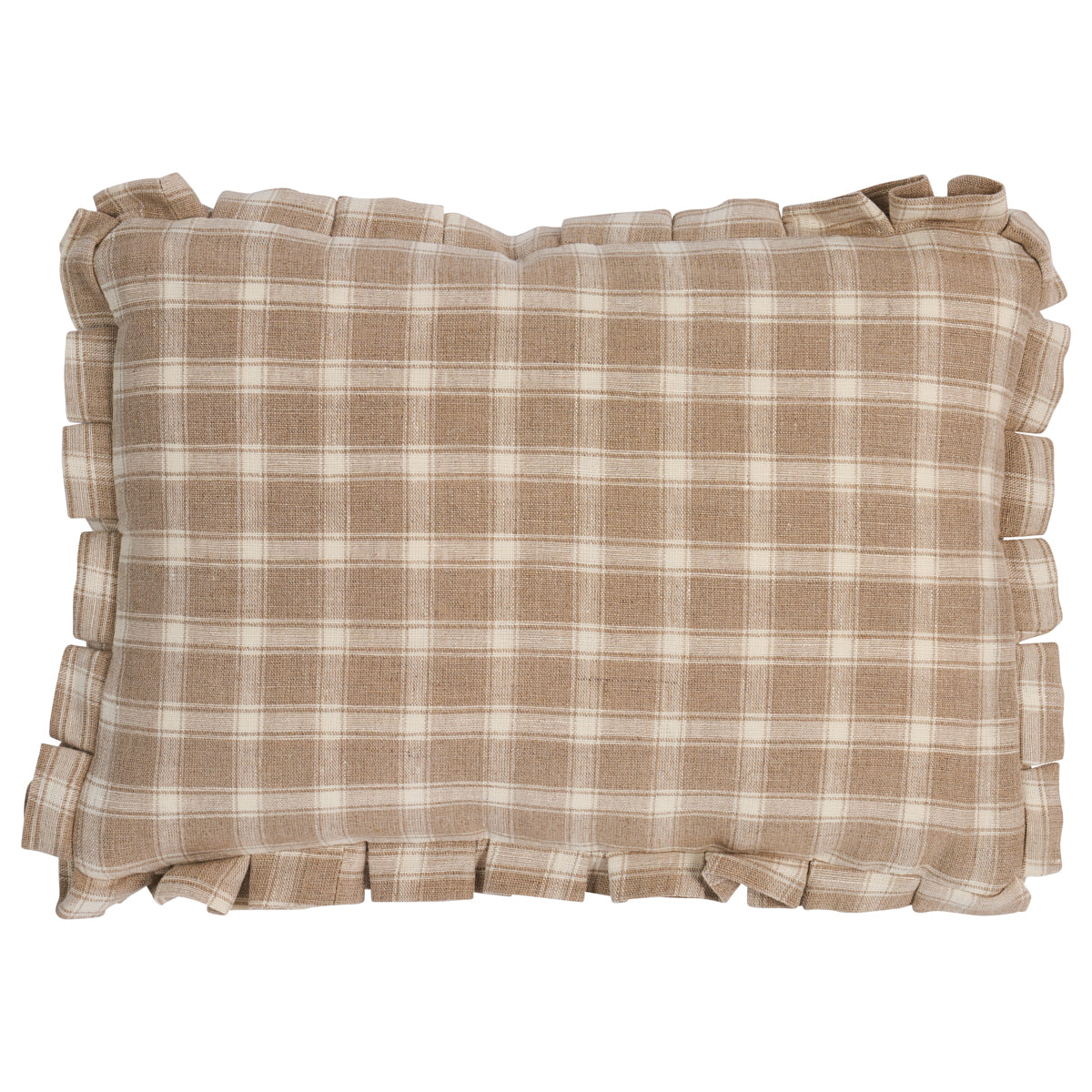 Purchase So8145313 | Crawford Check Pillow, Flax - Schumacher Pillows