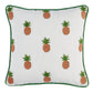 Purchase So8153002 | Pineapple Embroidery Pillow, Apricot On Ivory - Schumacher Pillows