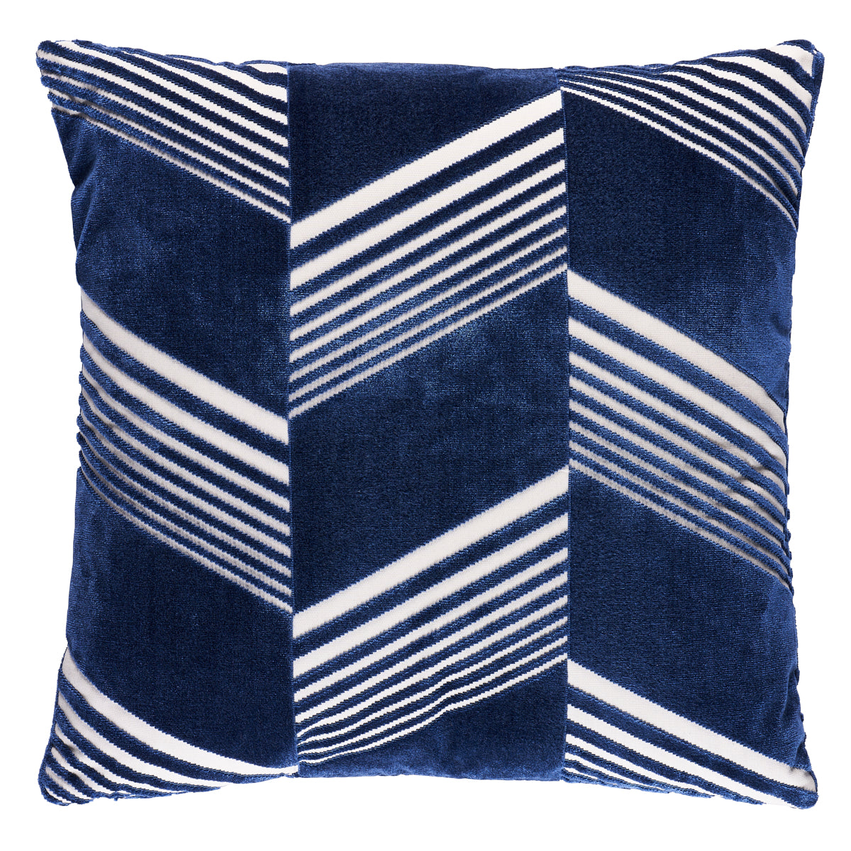 Purchase So8157104 | Jessie Cut Velvet Pillow, Navy On White - Schumacher Pillows