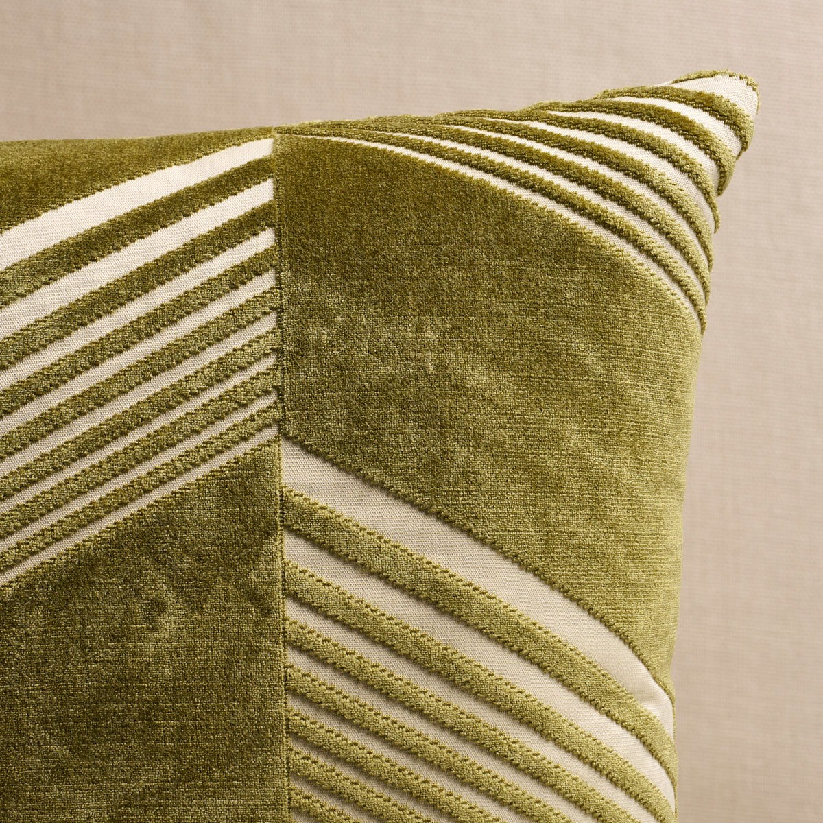 Purchase So8157406 | Jessie Cut Velvet Pillow, Olive - Schumacher Pillows